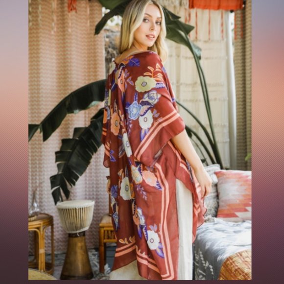 Kimono Robes Wallflower Bloom  with Tassels | Perfect Summer Kimono - Picture 2 of 5